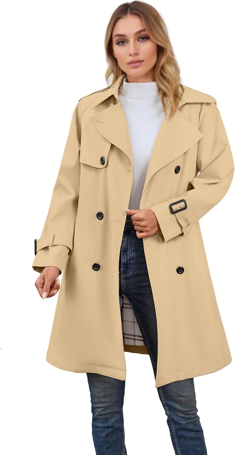 Betusline Waterproof Hooded Rain Jacket Women Perfect for the Rain