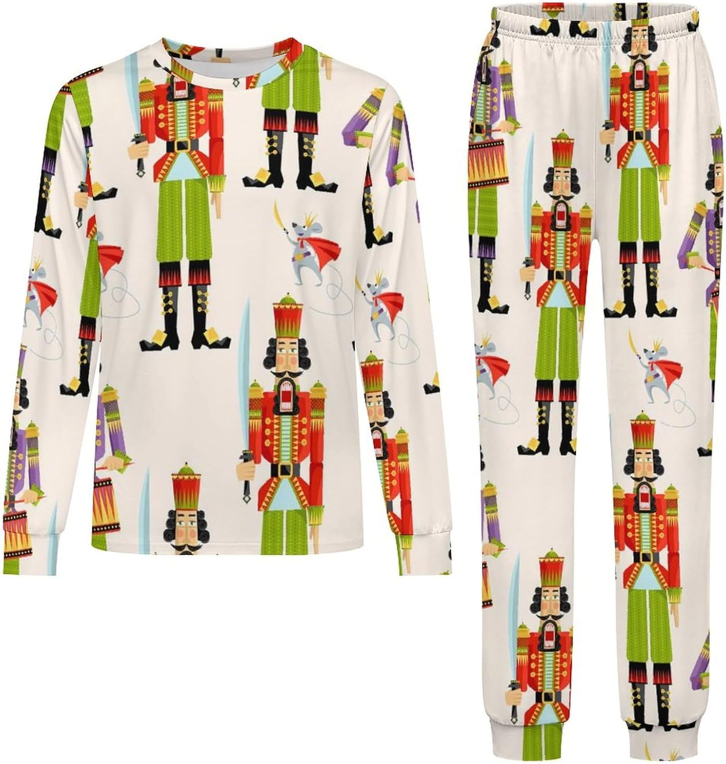 Thermal Underwear for Kids Christmas Nutcracker Candy Cane Pajama Set