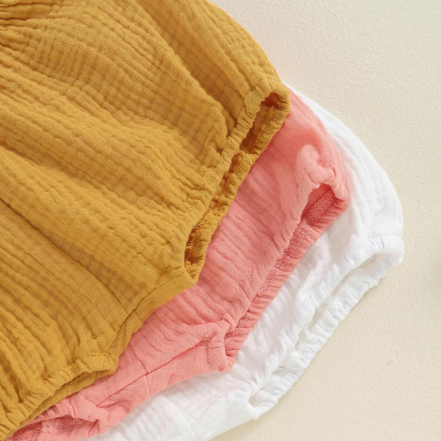 3 Pack Baby Essentials Solid Cotton Shorts