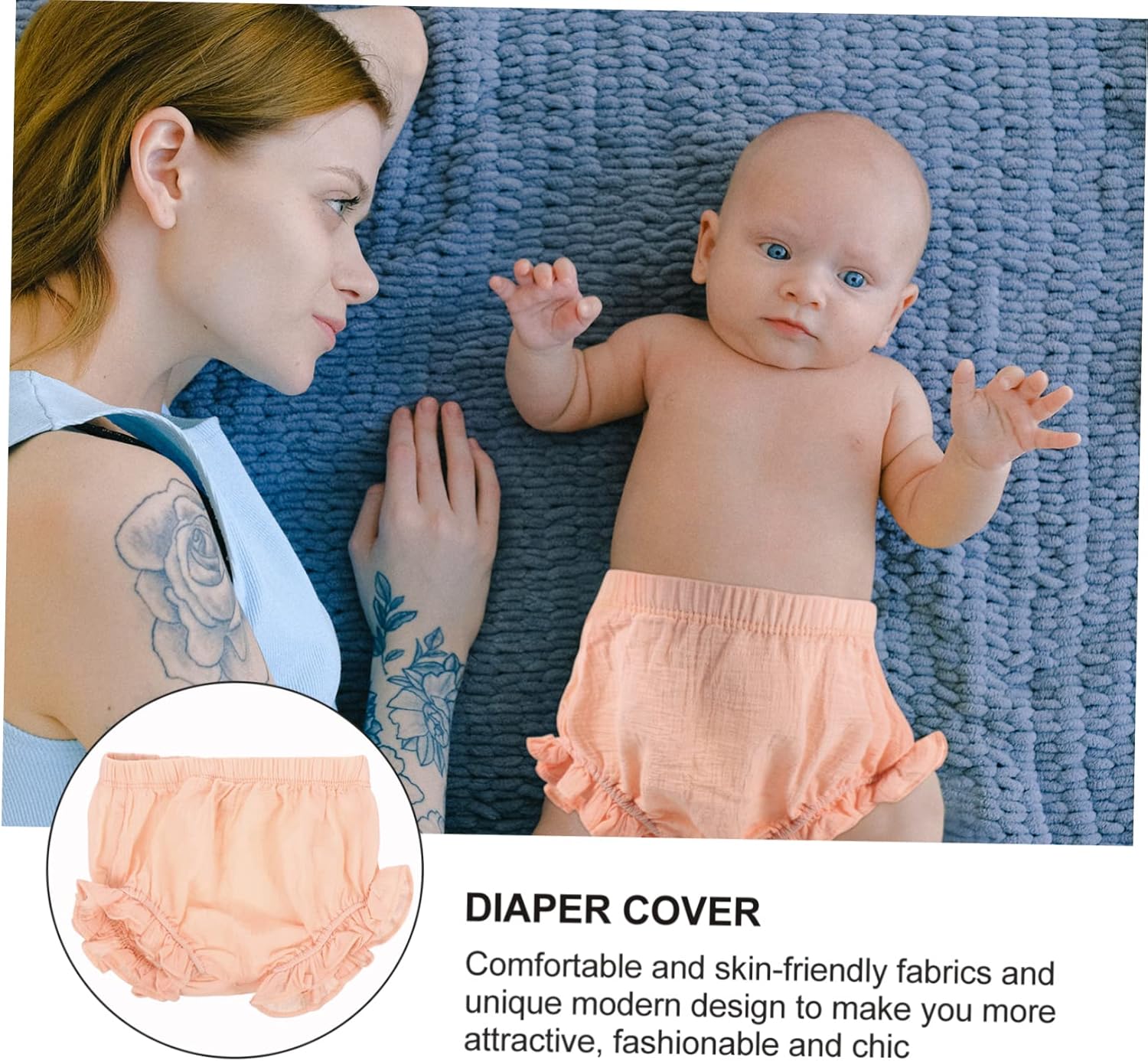 Stylish Solid Cotton Linen Briefs for Baby Girls Pink