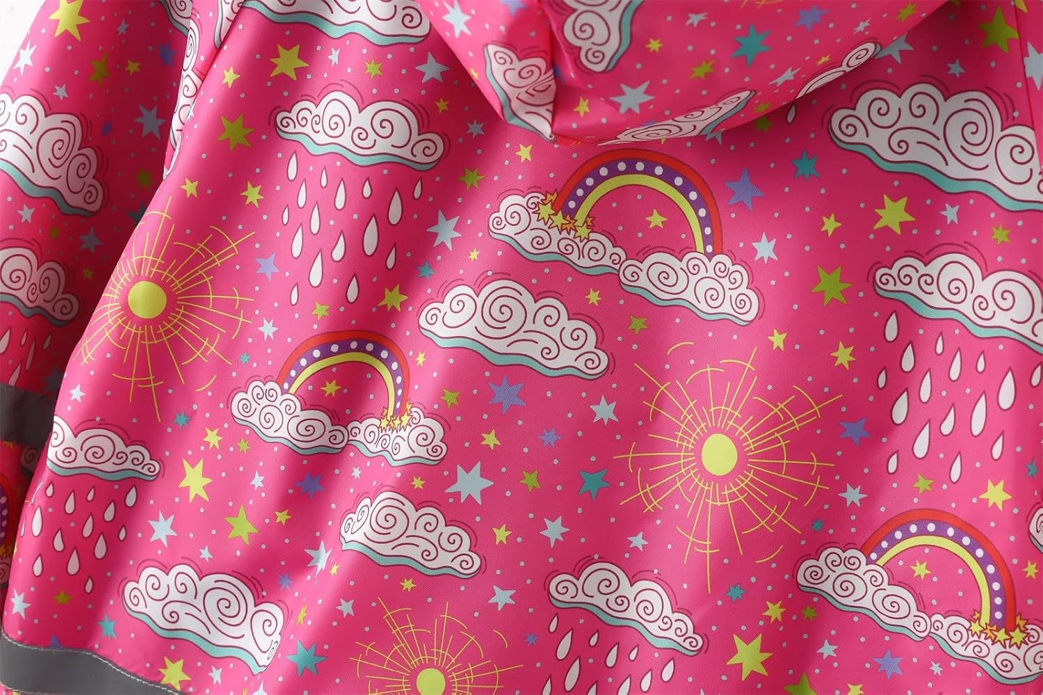 Adorable Kids Ponchos with Hoods Waterproof Reflective Perfect for Rainy Days