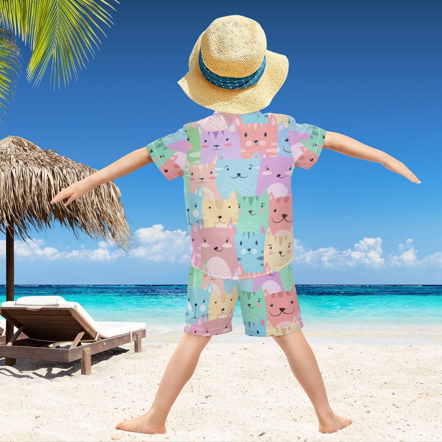 Visesunny Boys Hawaiian Outfit