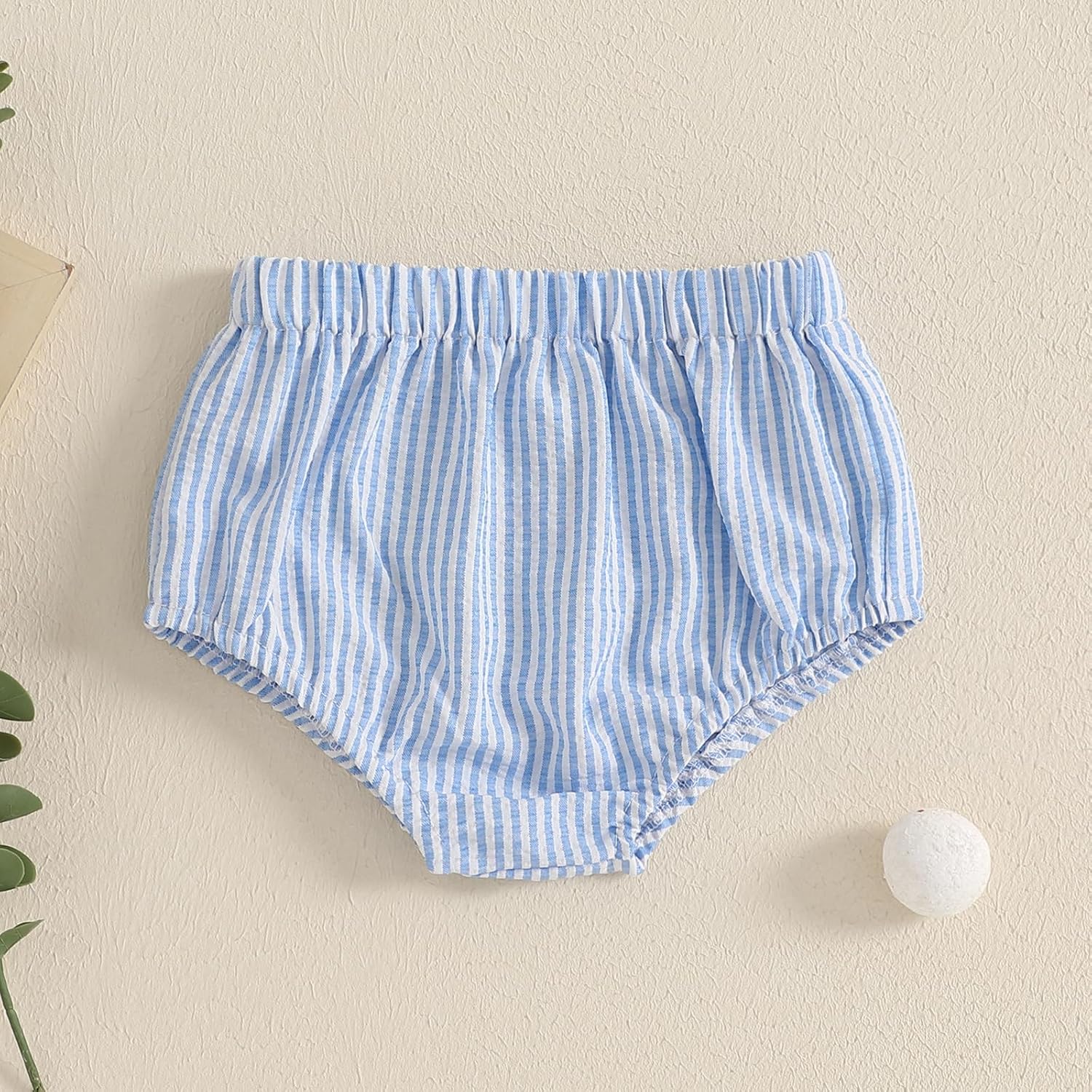 Infant Boy Girl Golf Shorts Hole in One Stripe Elastic Wasit Bloomers