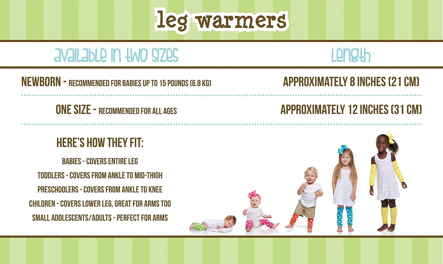 Fun Christmas Halloween Thanksgiving LegWarmers for Babies