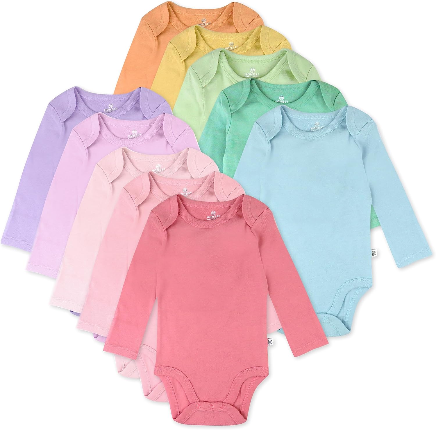 10-Piece Organic Cotton Bodysuits - HonestBaby