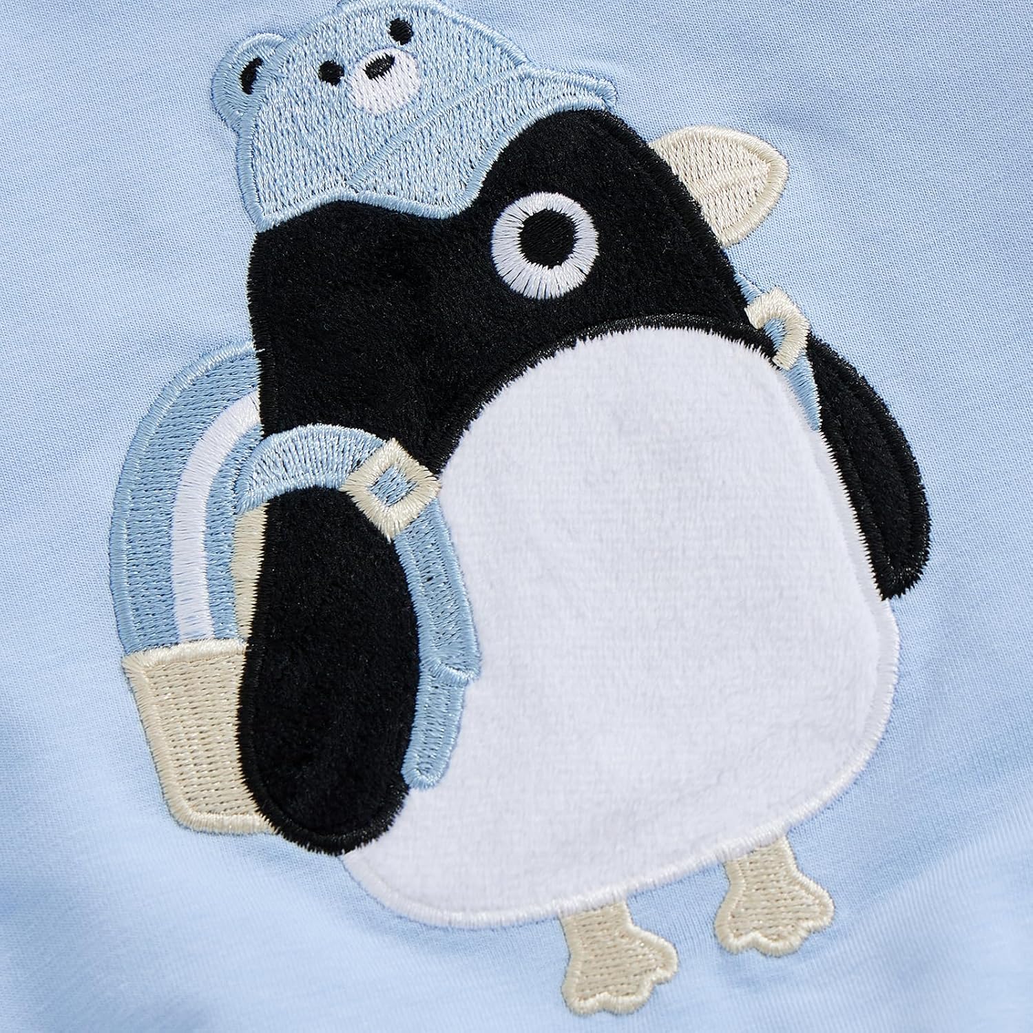 Adorable Penguin Embroidered Childs Perfect Fit