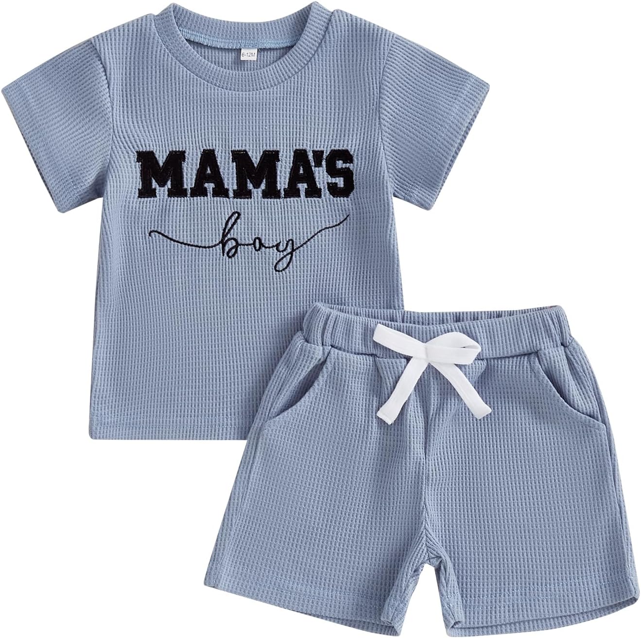FOCUSNORM Embroidered toddlers boys summer set