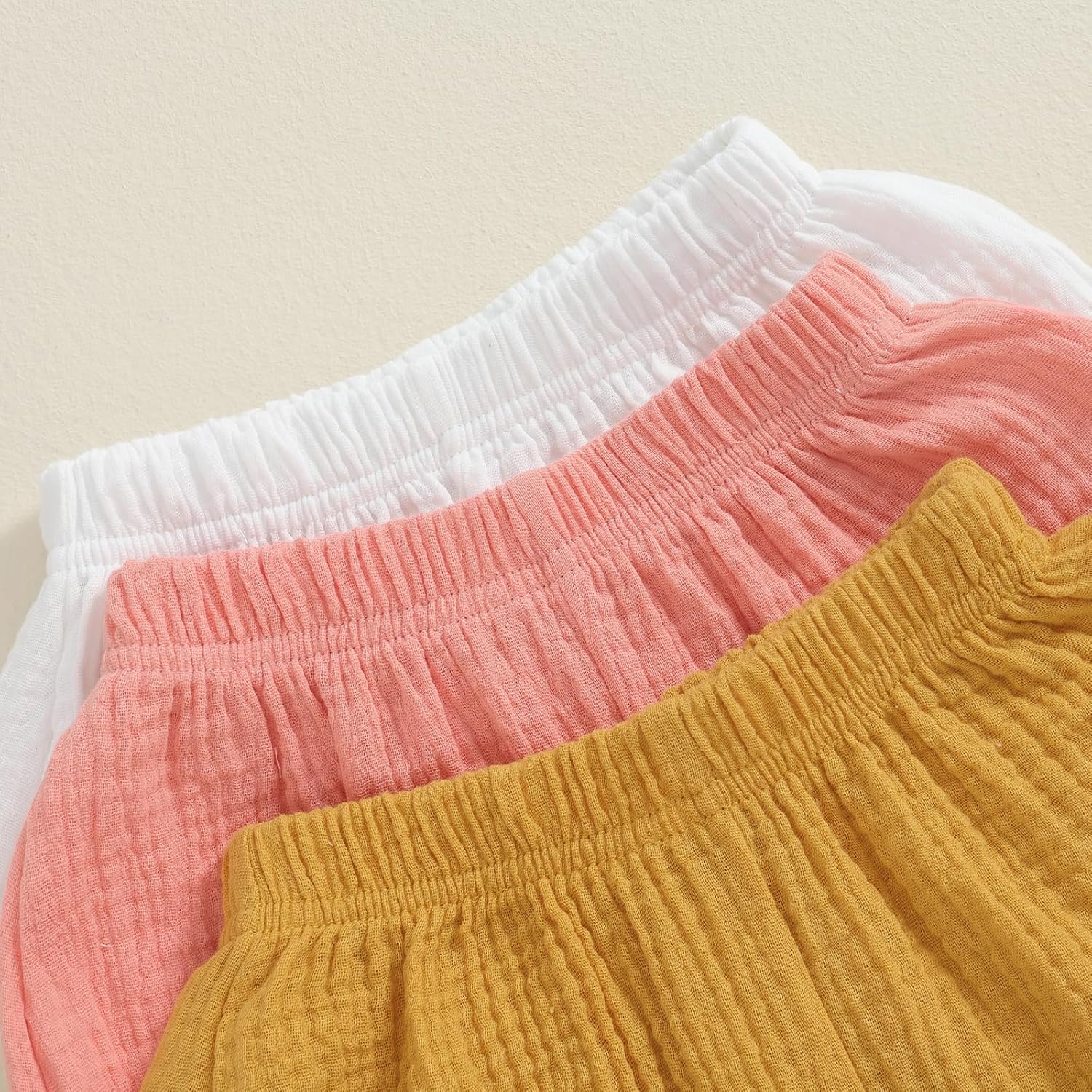 3 Pack Baby Essentials Solid Cotton Shorts