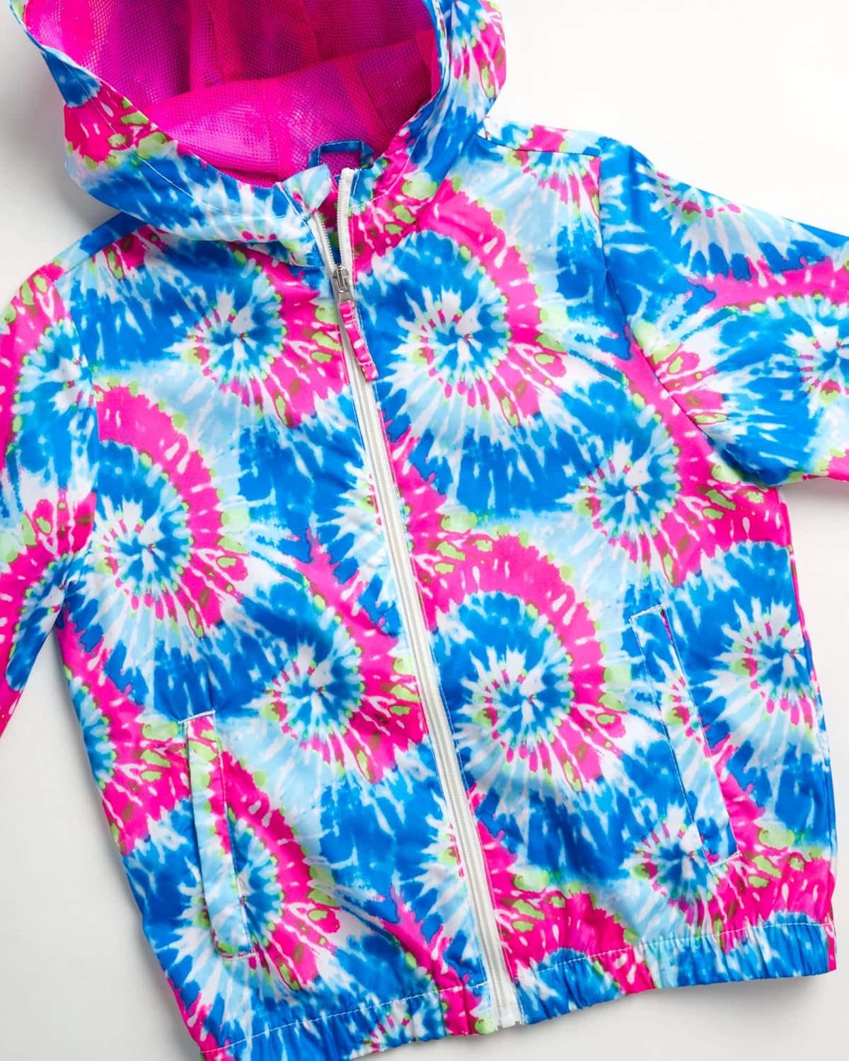 Pink Platinum Girls Lightweight Packable Rain Jacket Waterproof and Windproof