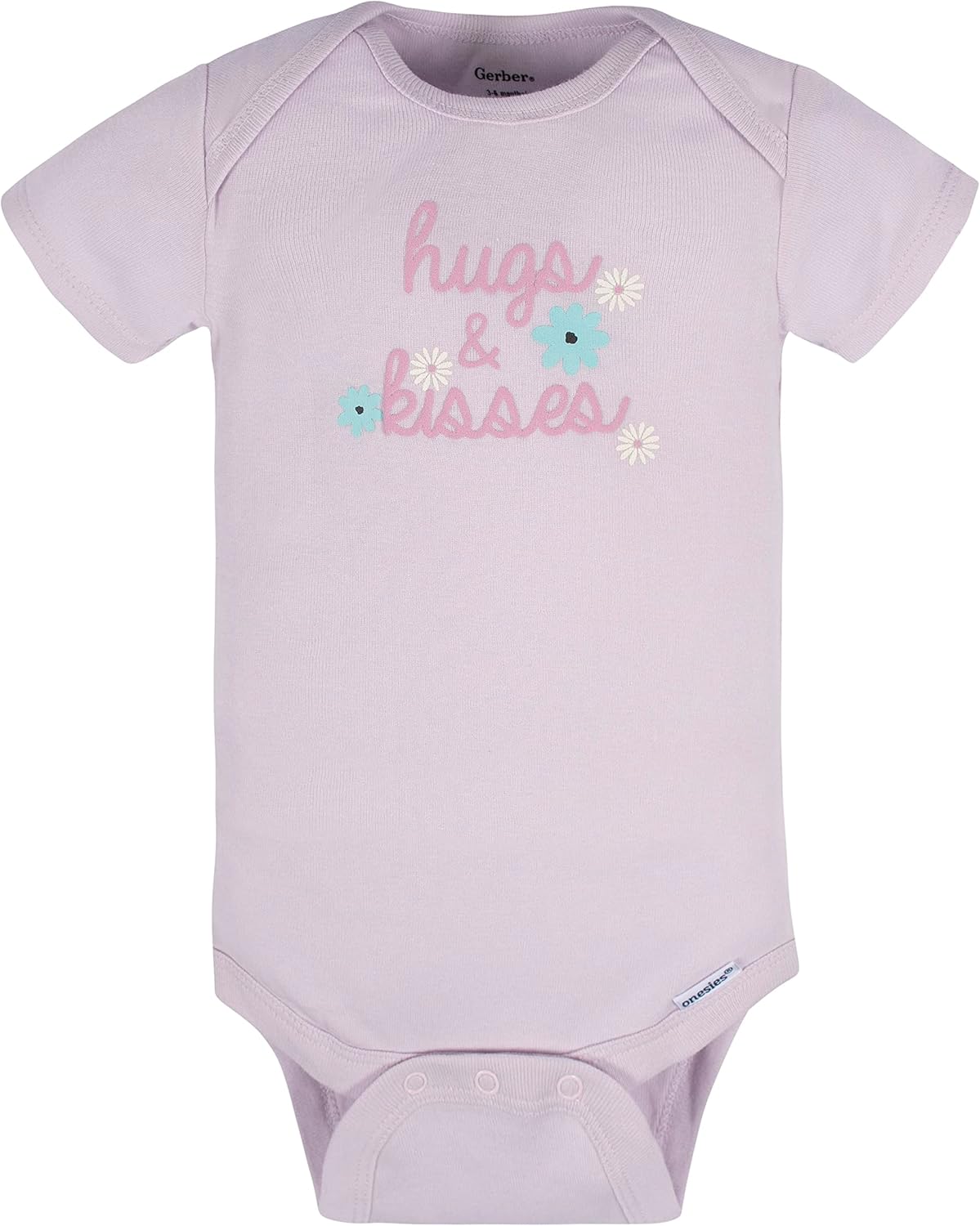 Fun Cooling Baby Onesies for Girls Purple Ivory with Applique Design