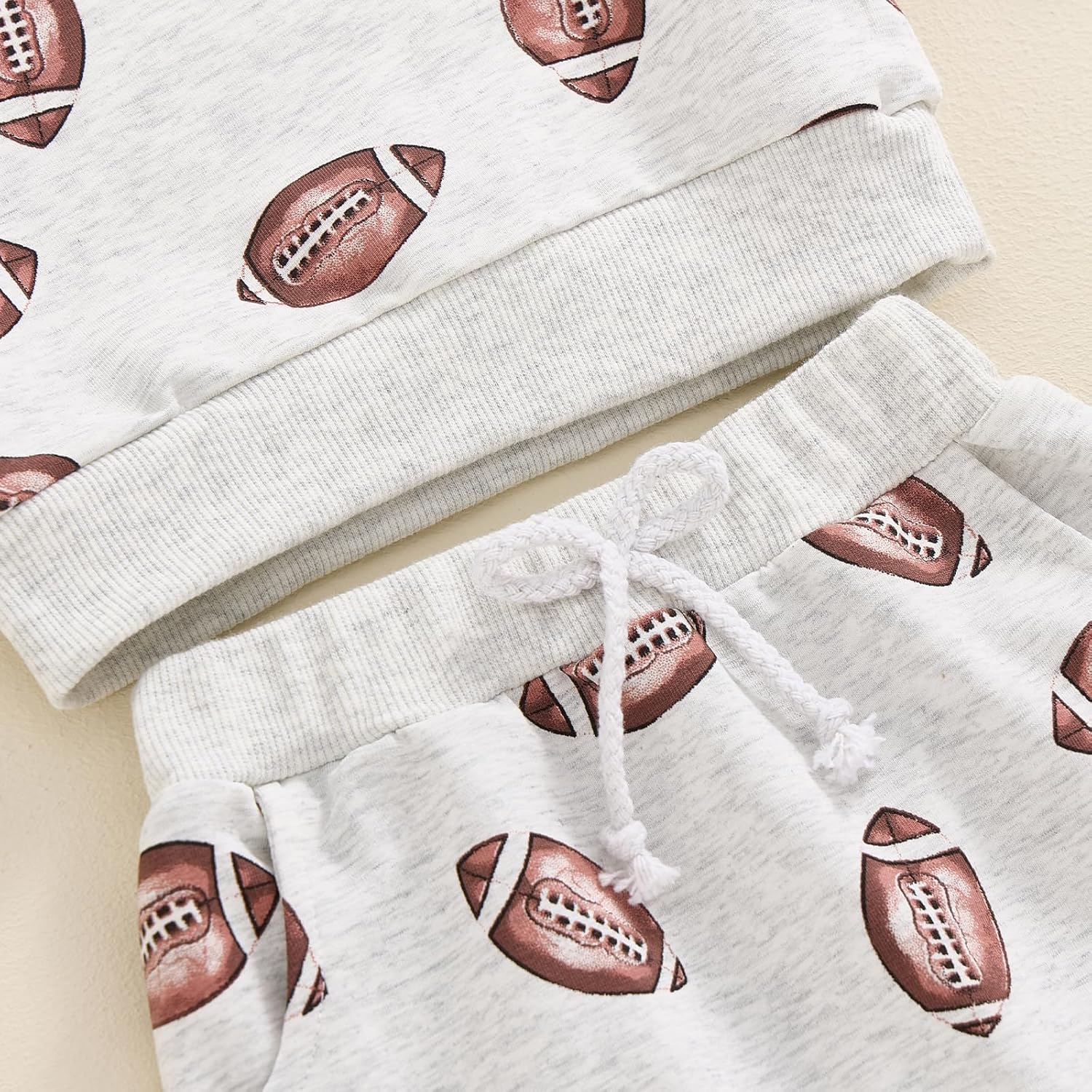 Cutie Toddler Boys GirlsFootball Outfit Set Soft Cozy