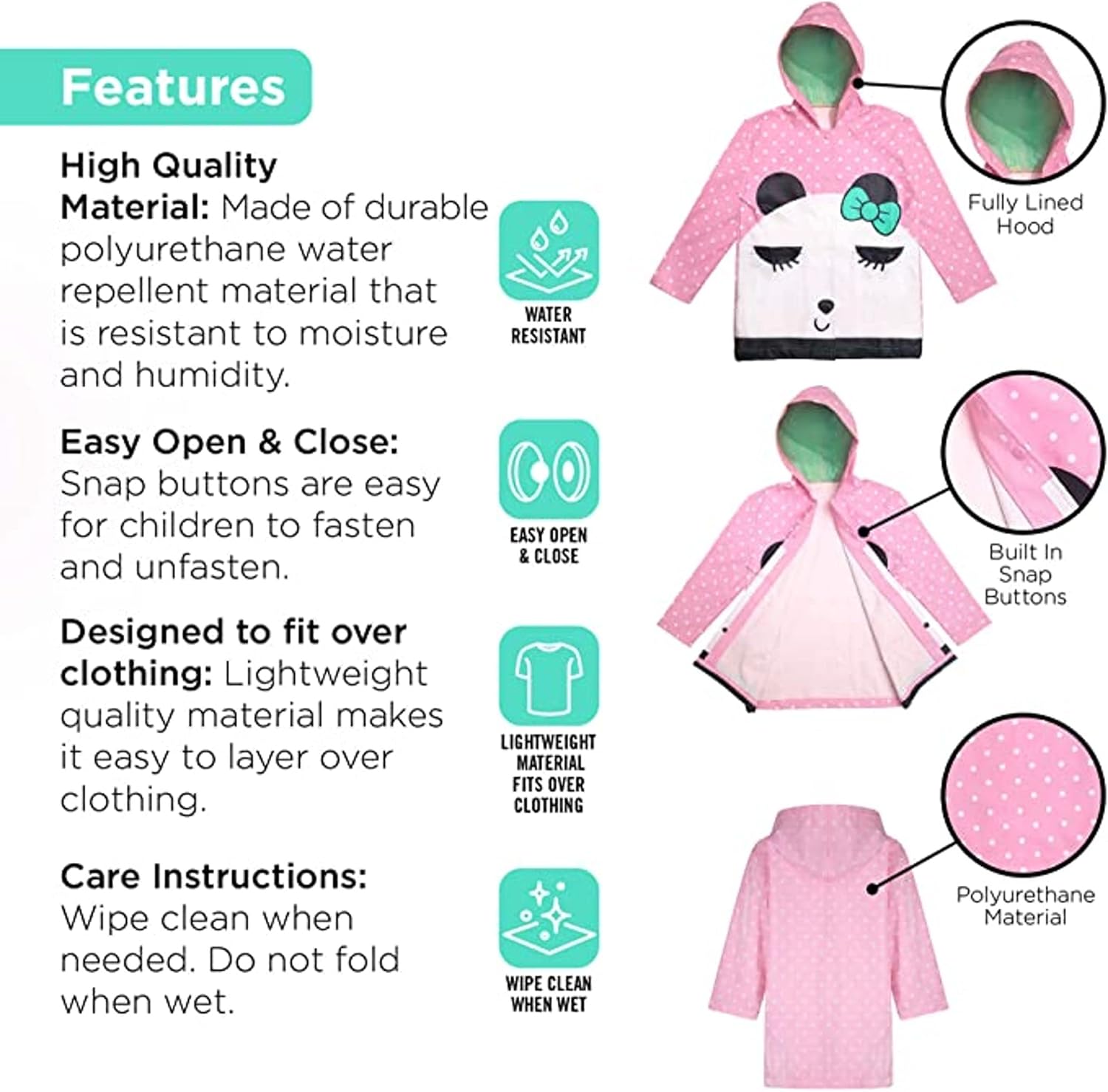 Addie Tate Kids Rain Umbrella Set for Toddler