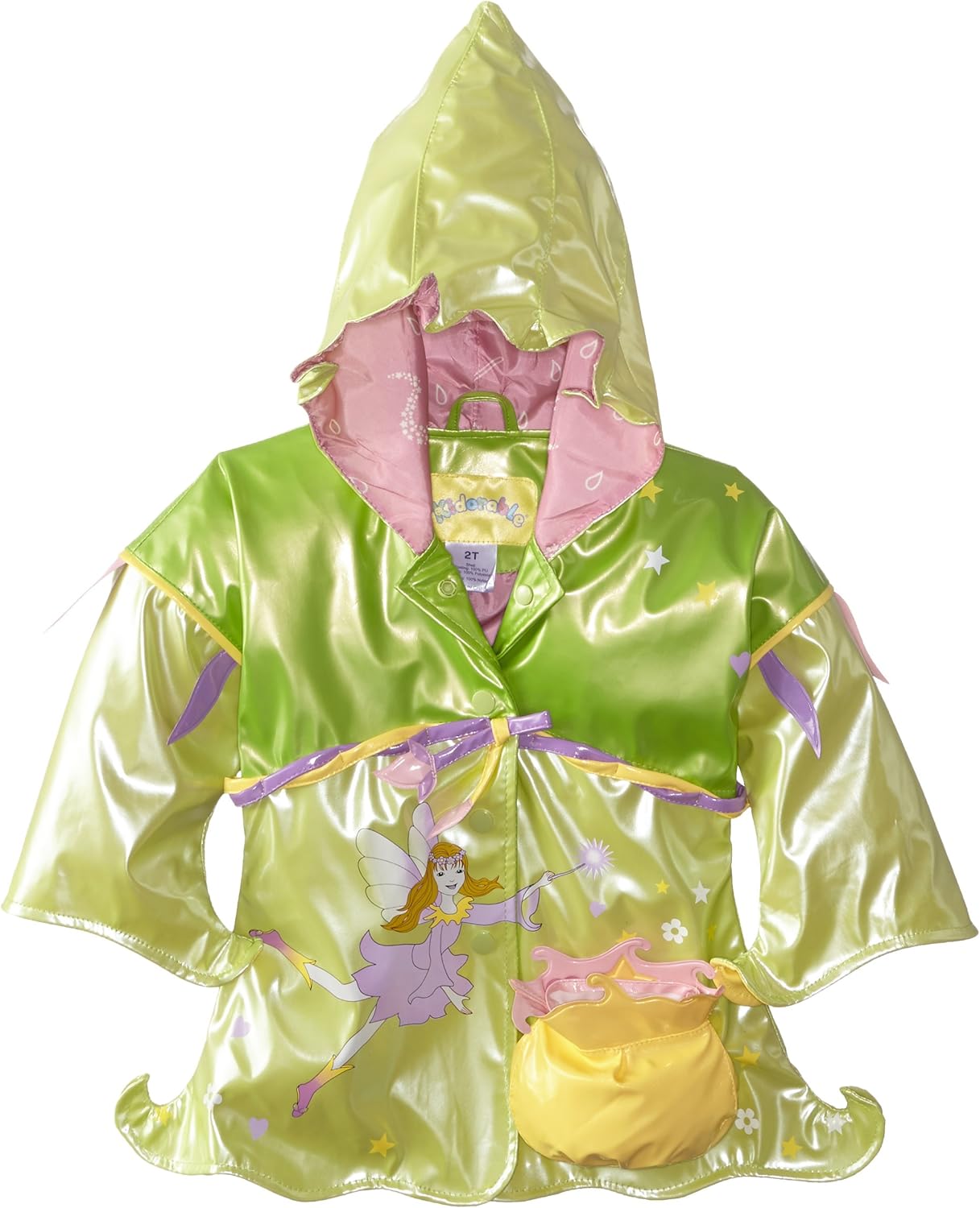 Green Fairy All-Weather Raincoat for Girls Durable waterproof
