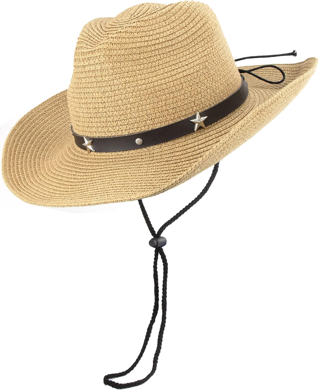 Vikodah Kids Cowboy Straw Hat for Boys Girls Summer Sun Protection