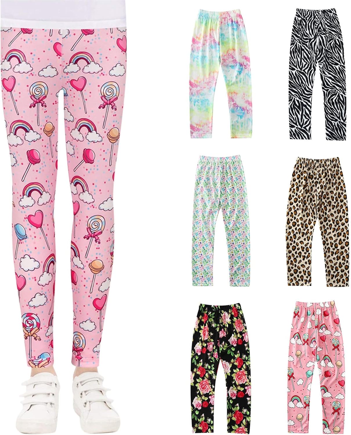 Kids Pull-On Artwork Leggings Fun for Girls