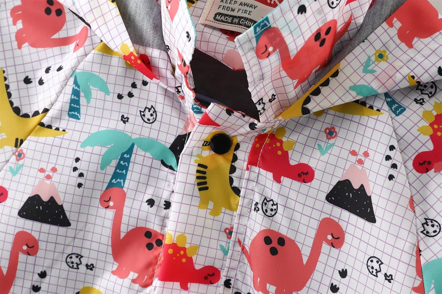 Girls Warm Winter snow Hooded Raincoat