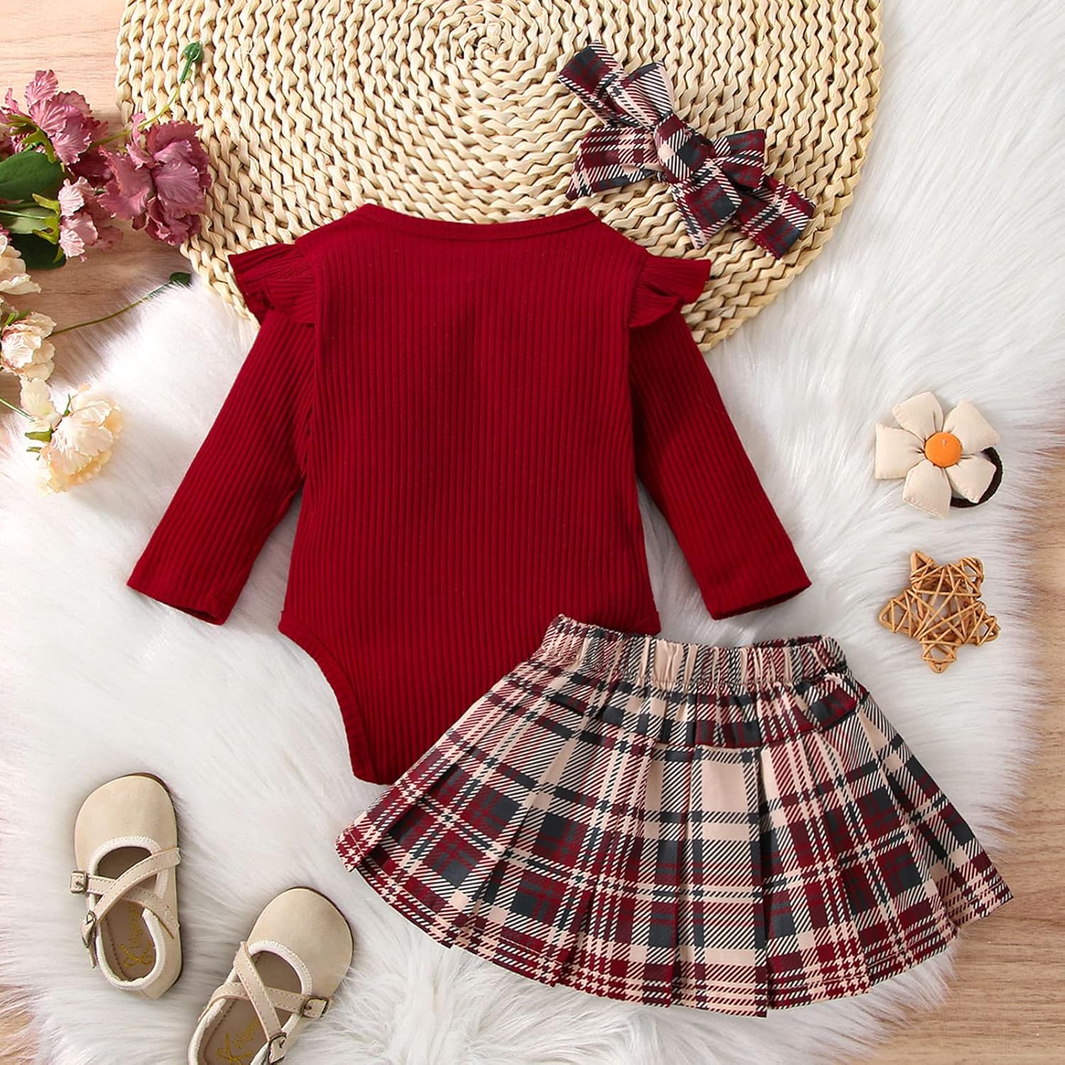 Adorable Plaid Romper for Infants