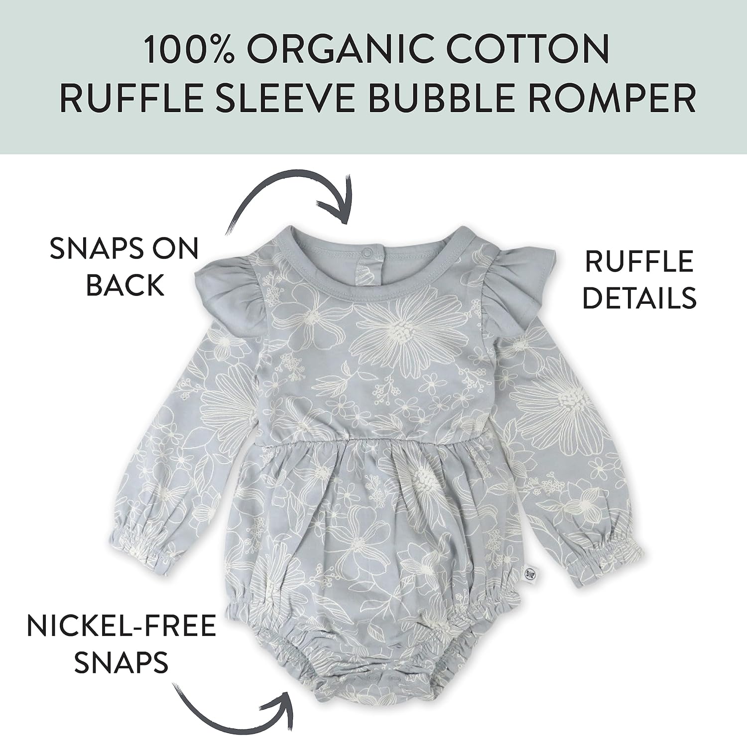 HonestBaby Organic BabyRomper Headband Set for Babies Toddlers