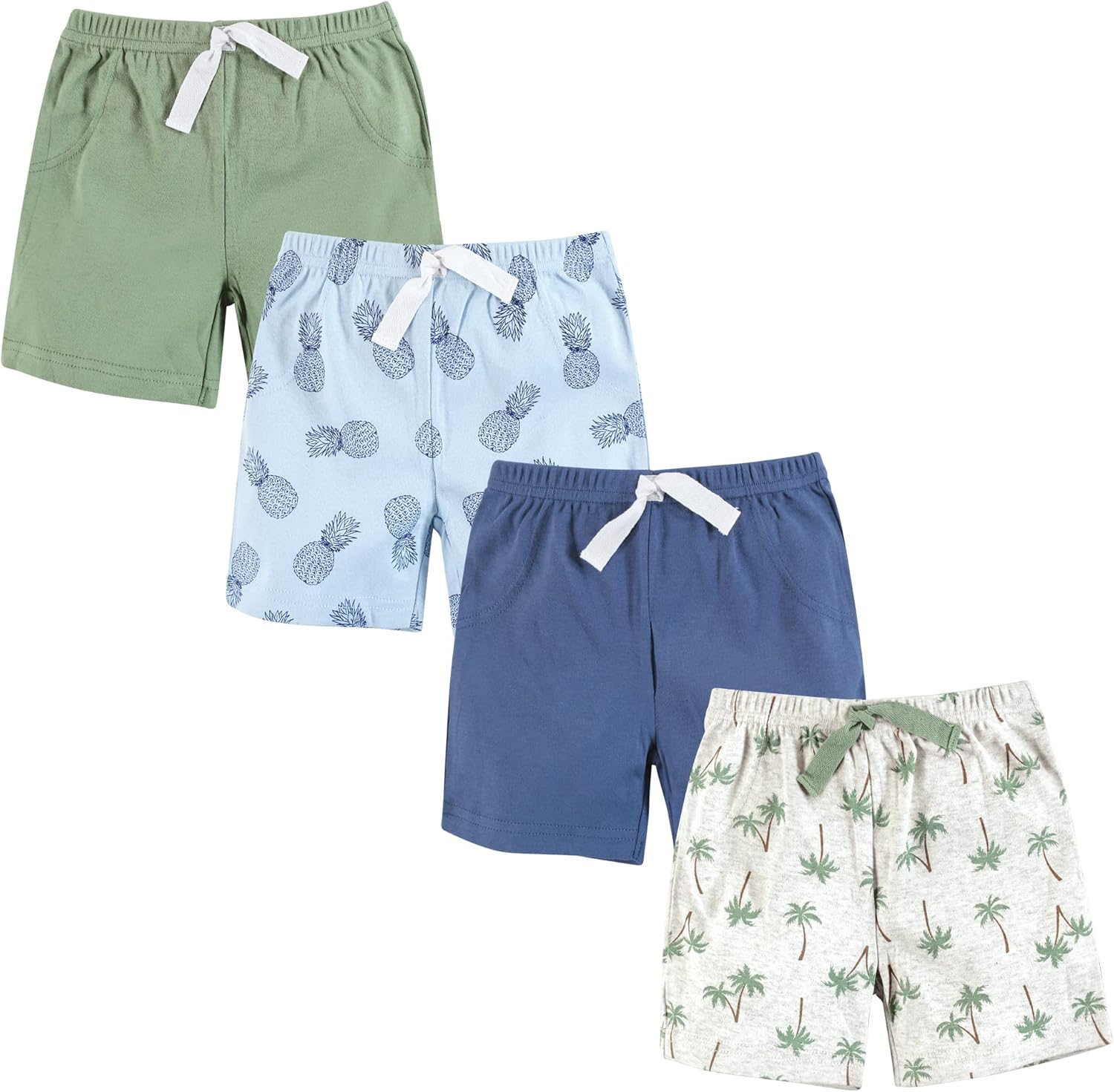 Hudson Baby Organic Cotton Shorts 4-Pack
