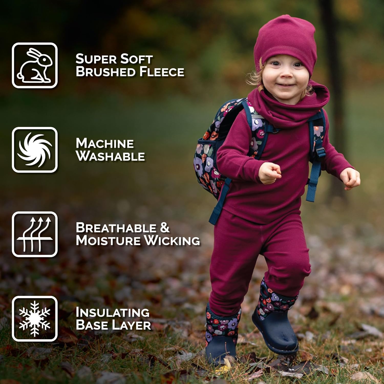 JAN JUL Thermal Base Layer Top for Kids Soft Stretchy and Warm