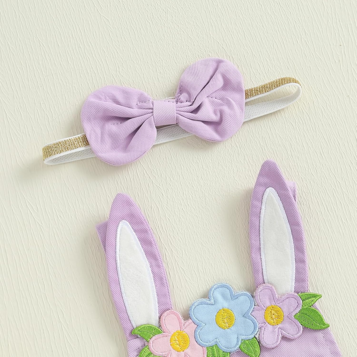 Amnnchya Rabbit Romper Cute Newborn Baby Girls First Easter Outfit