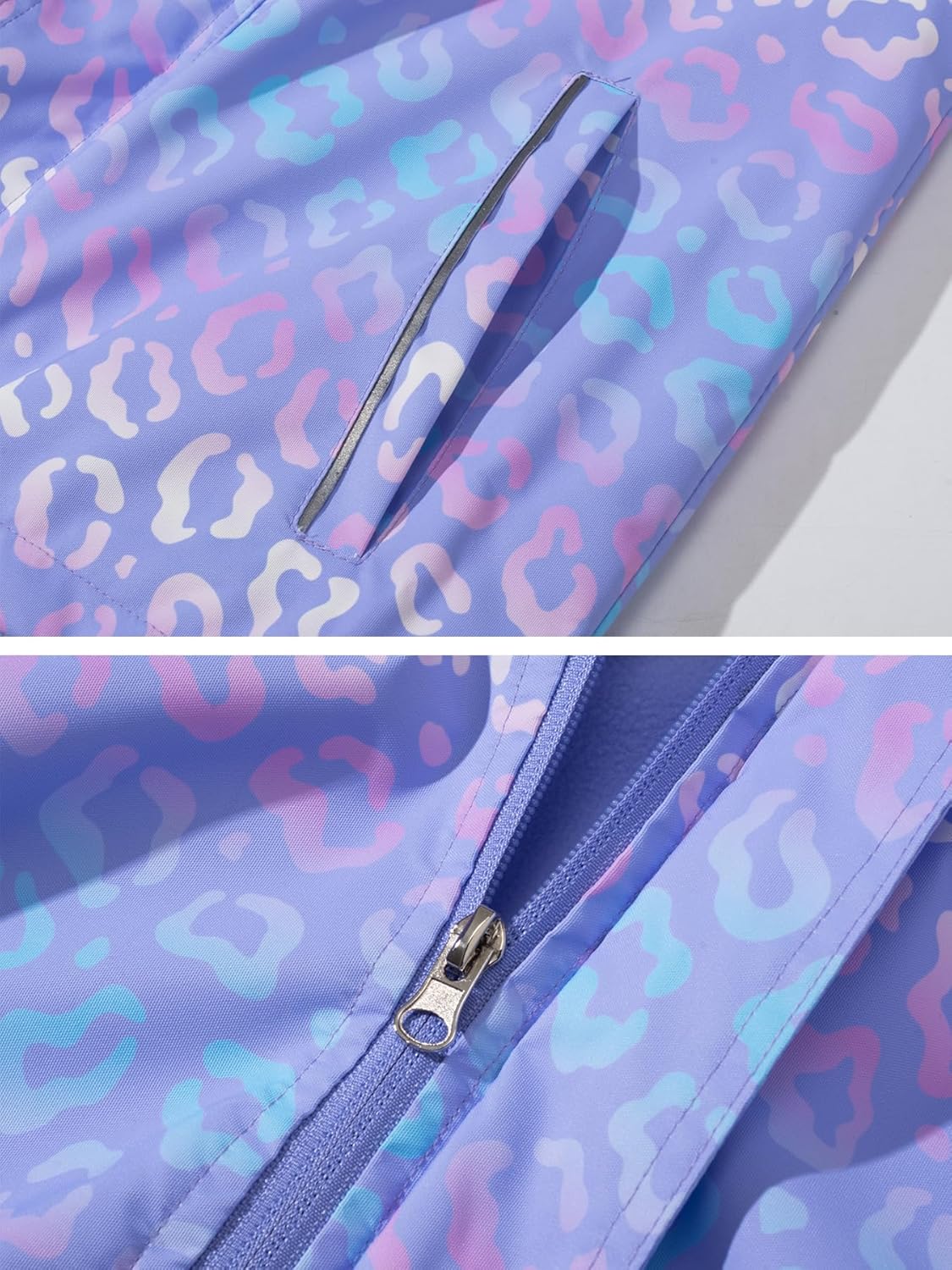 Perfect for Rainy Day Waterproof Fleece Jacket for Girls