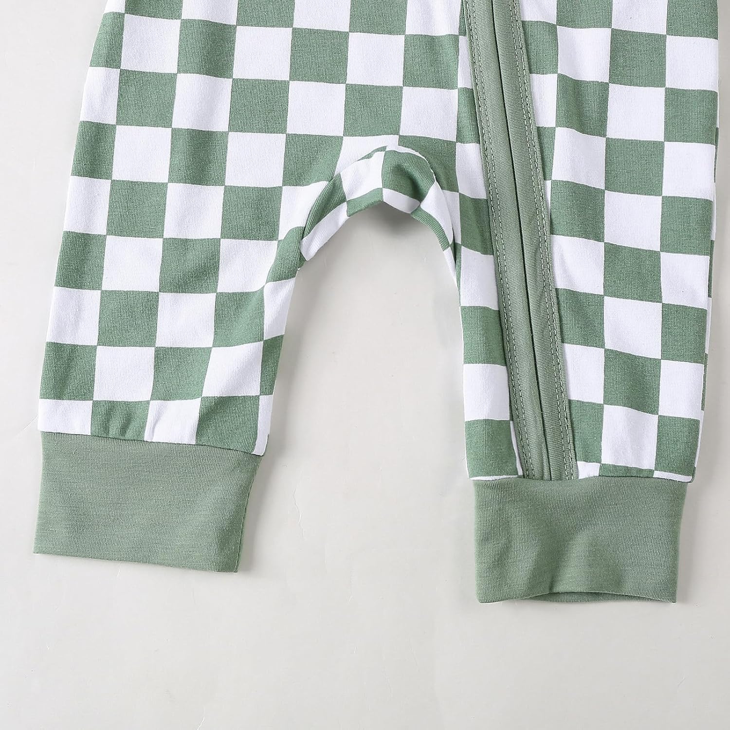 Newborn Boys Girls Checkered Romper
