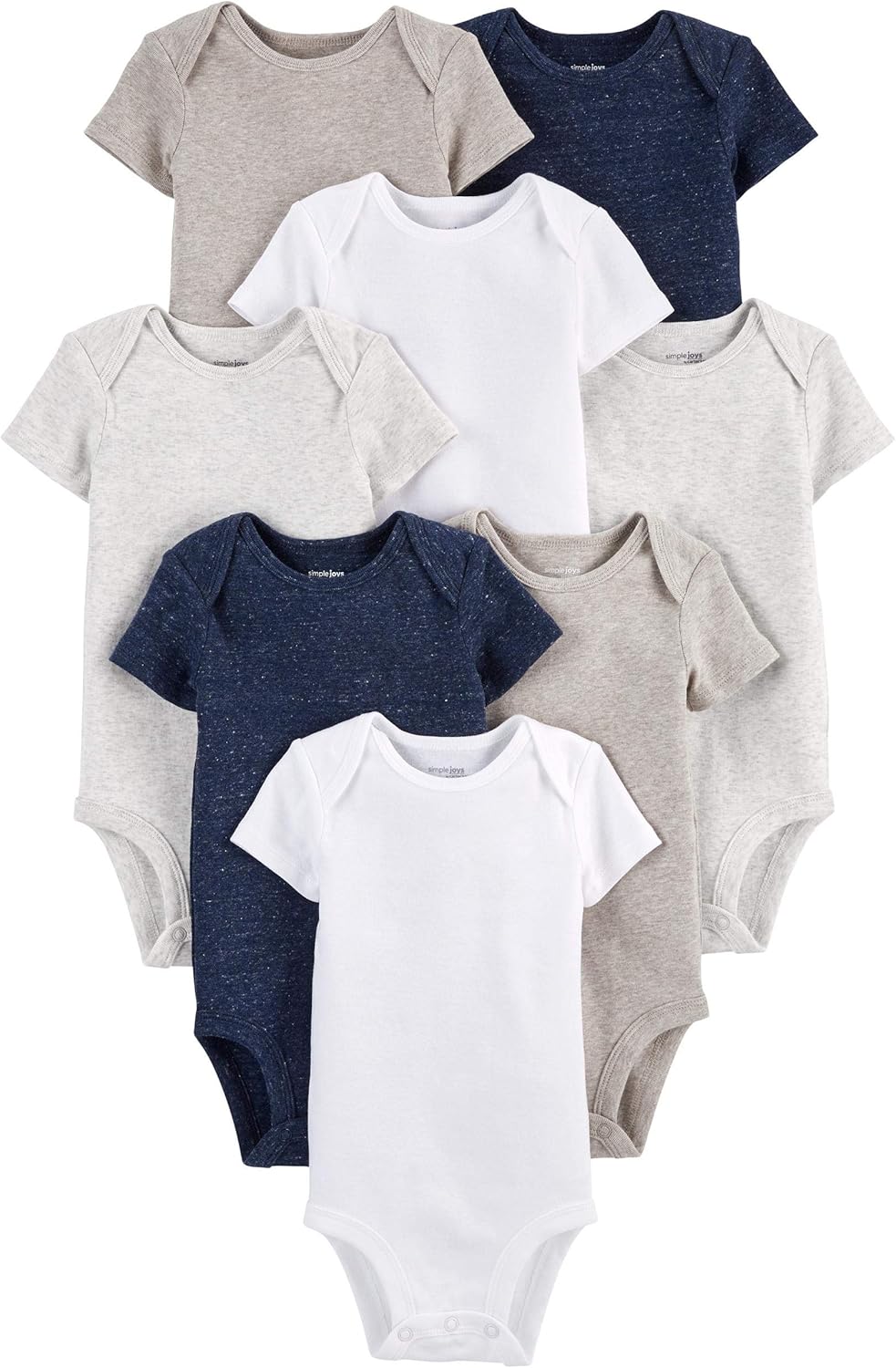 Simple Joys by Carters 8-Pack Short-Sleeve Unisex Bodysuits