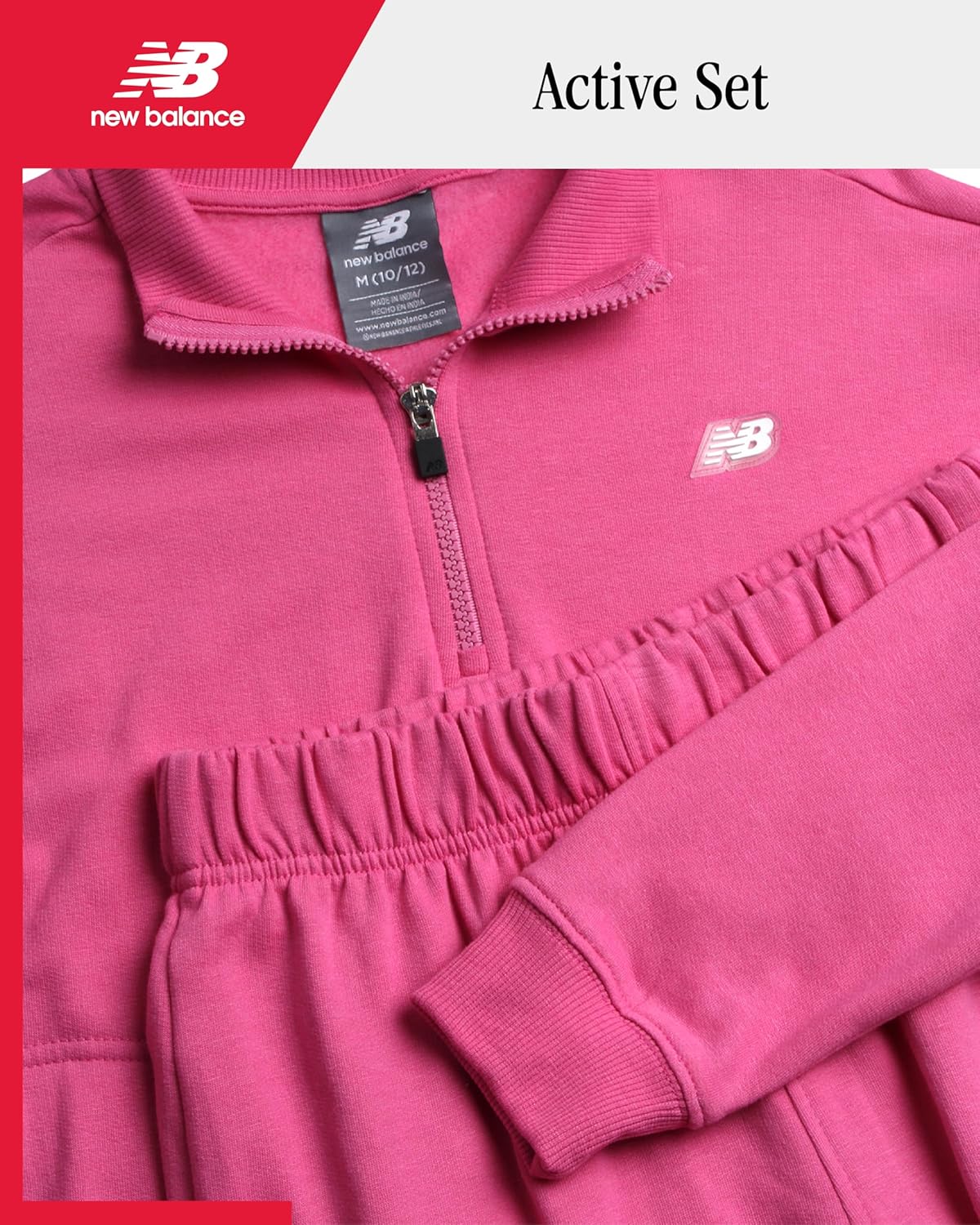 New Balance Girls Fleece Cargo Set