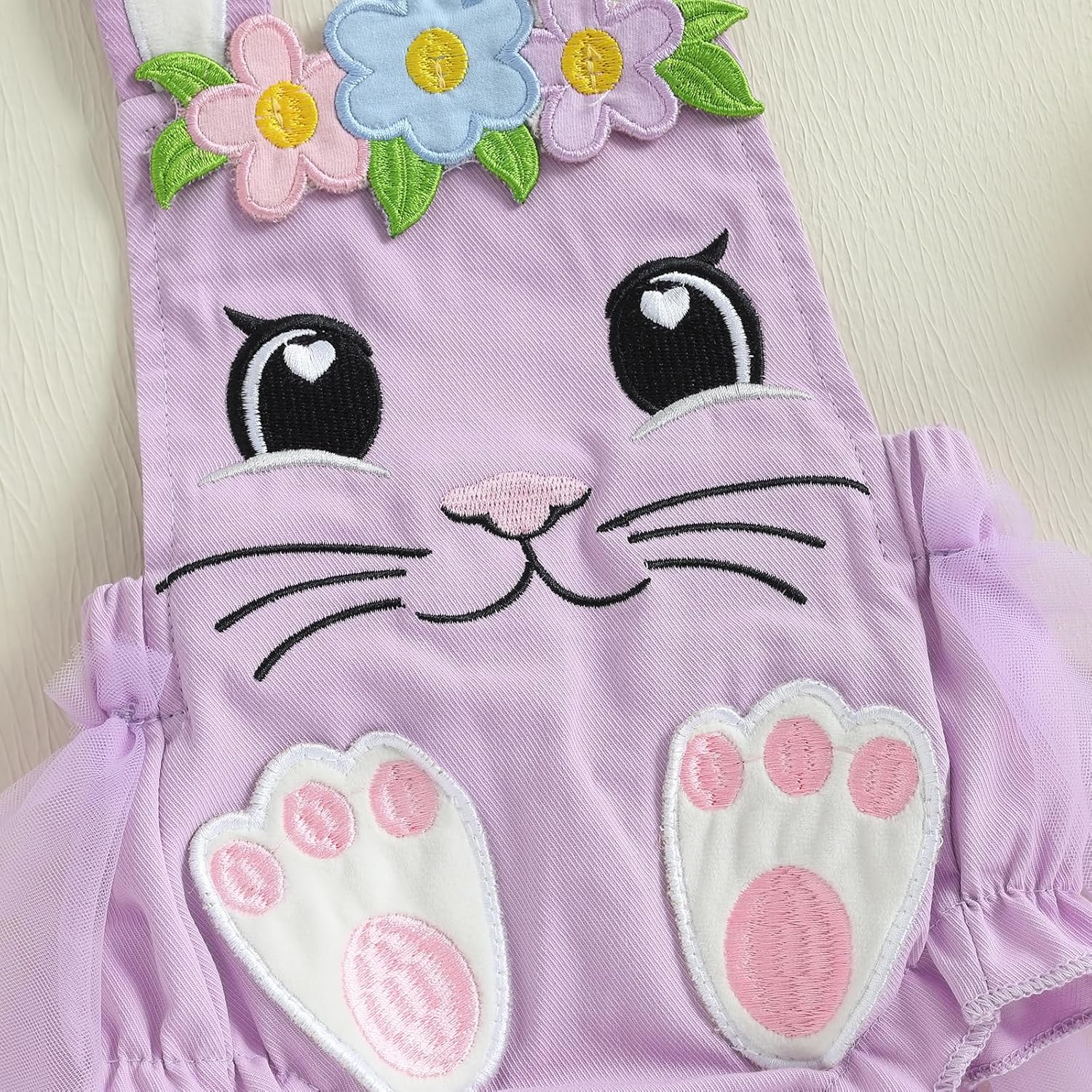 Amnnchya Rabbit Romper Cute Newborn Baby Girls First Easter Outfit