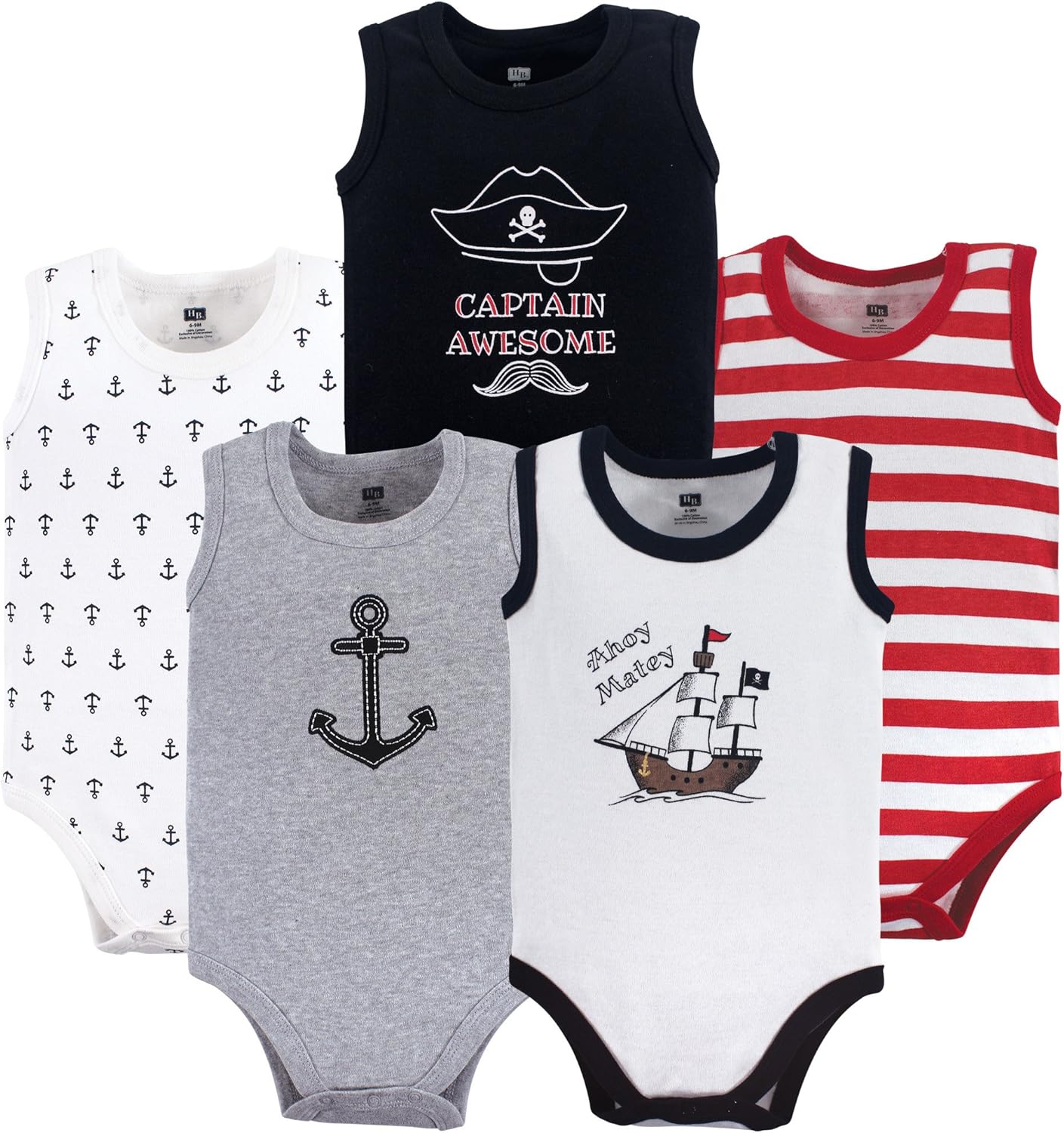 Hudson Baby Unisex Baby Cotton Sleeveless Bodysuits