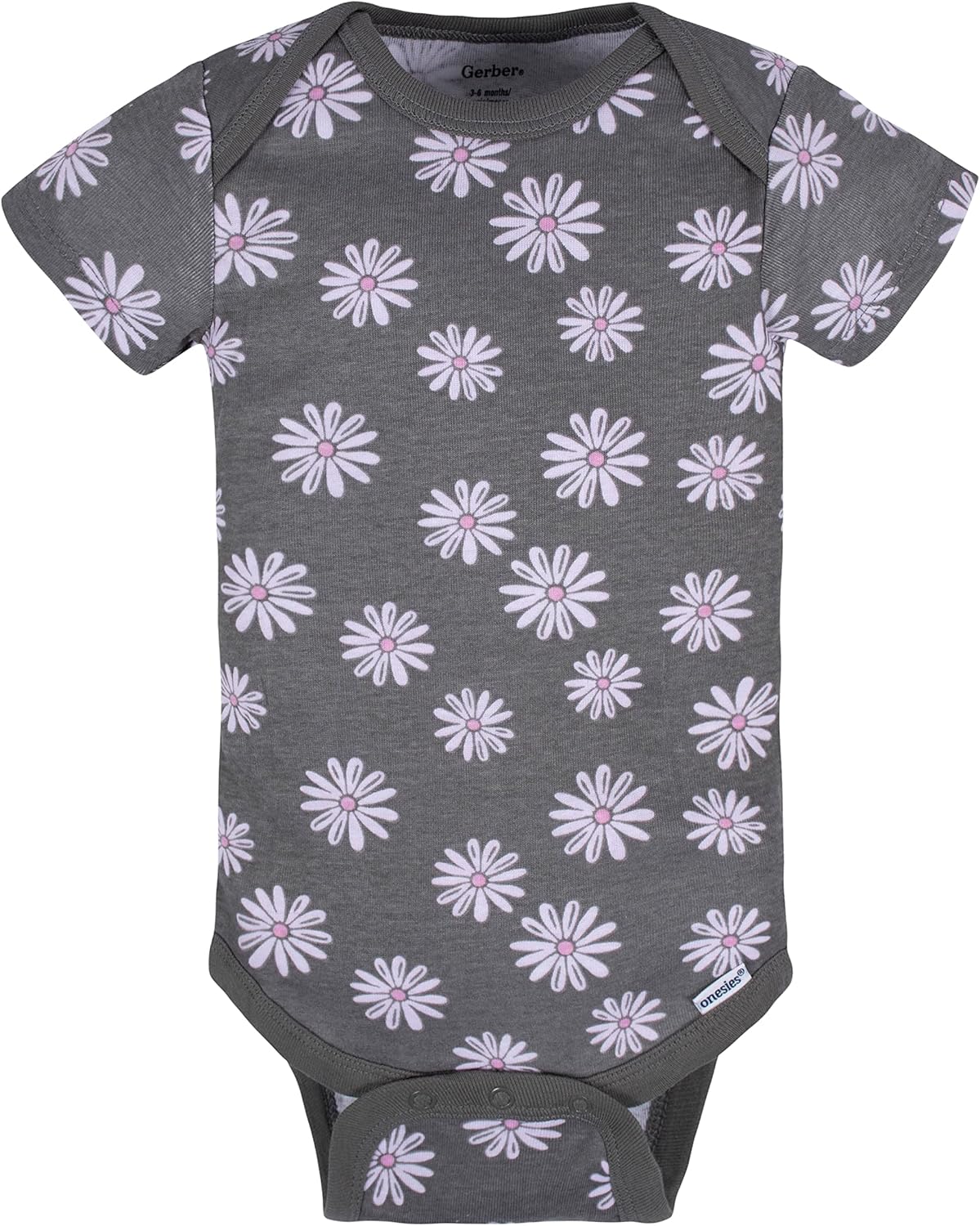 Fun Cooling Baby Onesies for Girls Purple Ivory with Applique Design