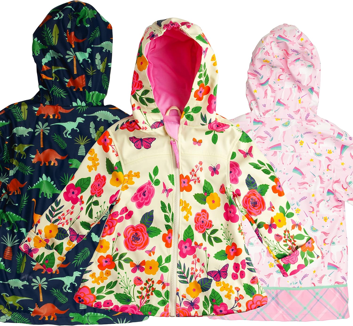 Stephen Joseph Unisex Child Raincoat Charcoal Floral 4-5T US