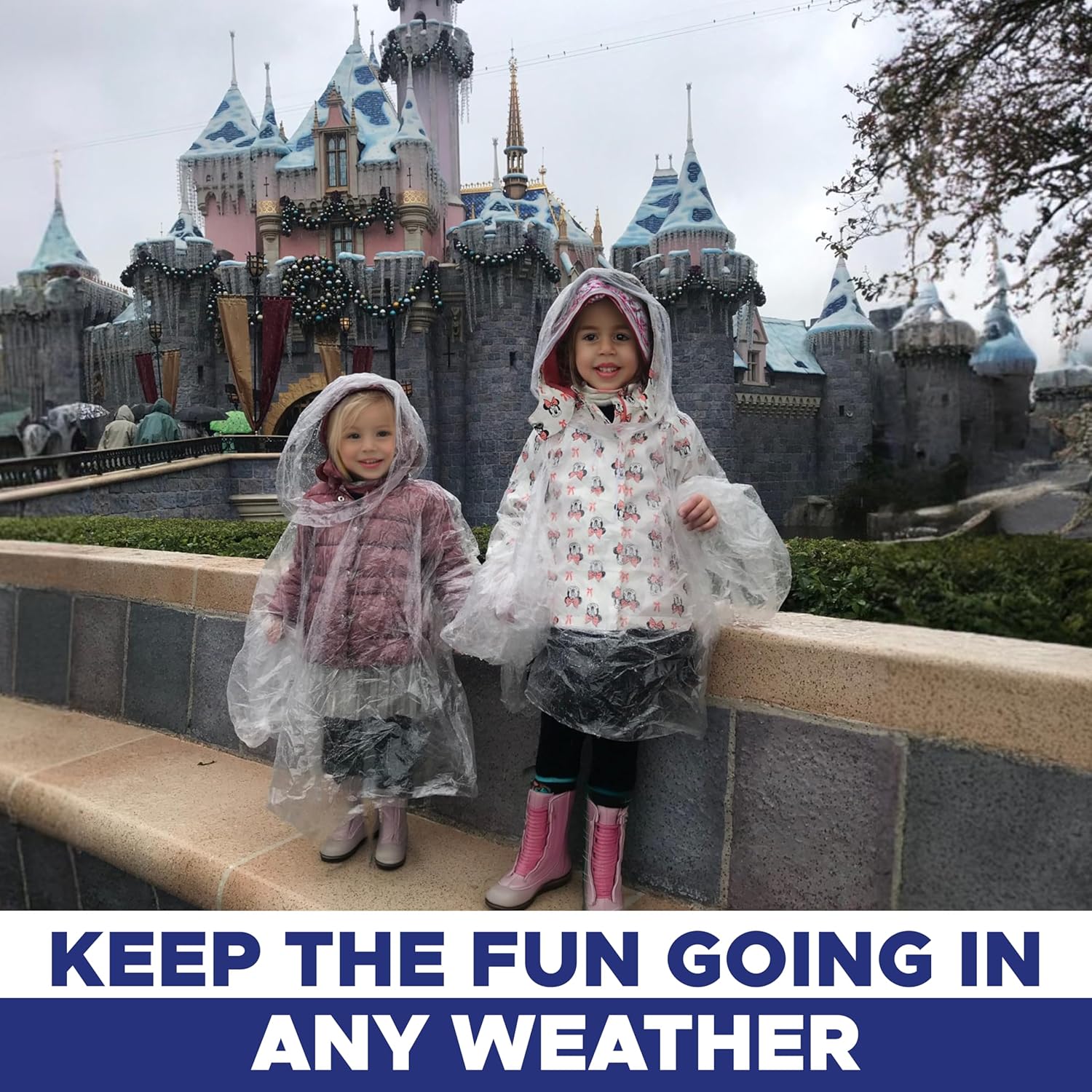 EcoNour Disposable Kids Rain Poncho
